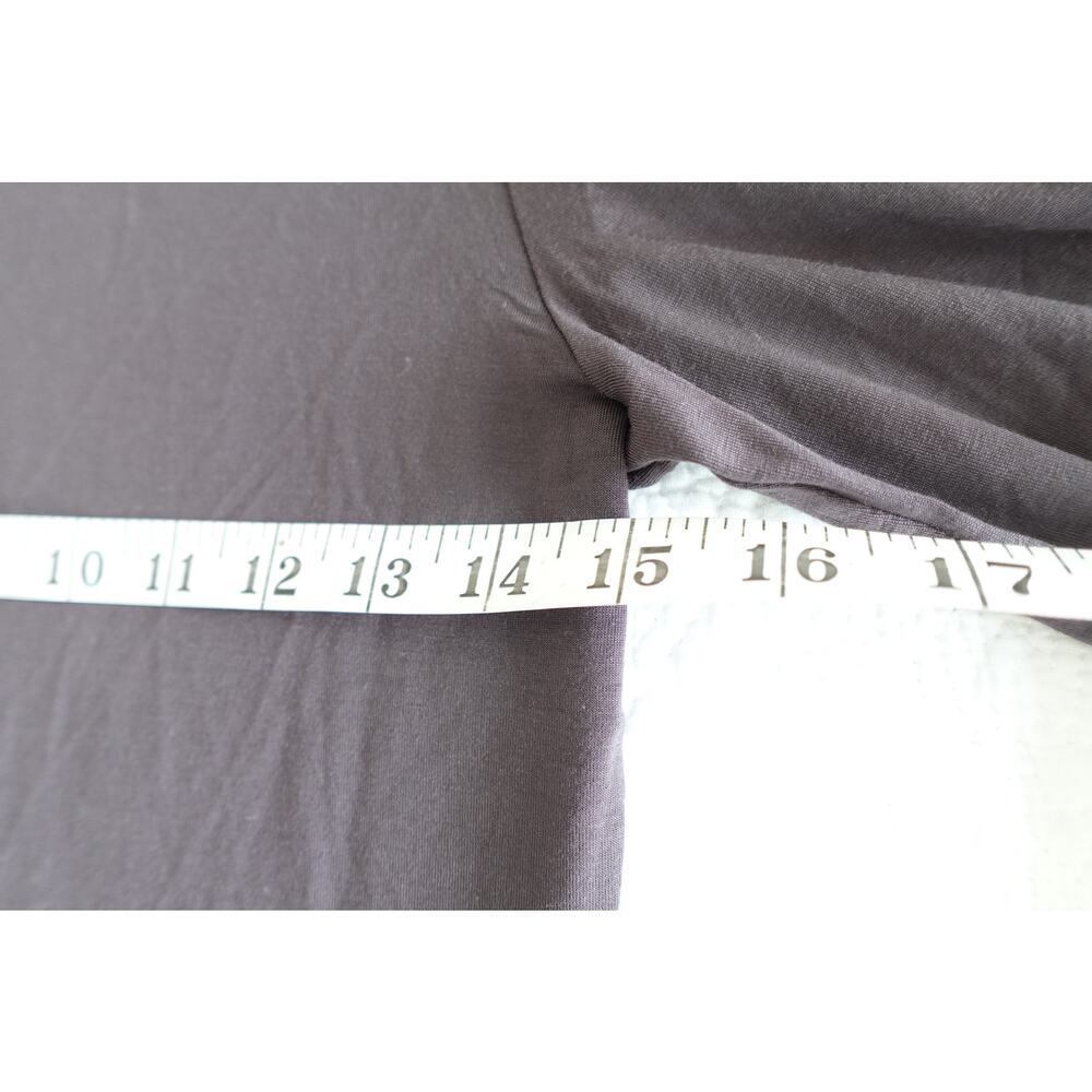 NEW dark mocha mock turtleneck stretch top - Picture 4 of 9